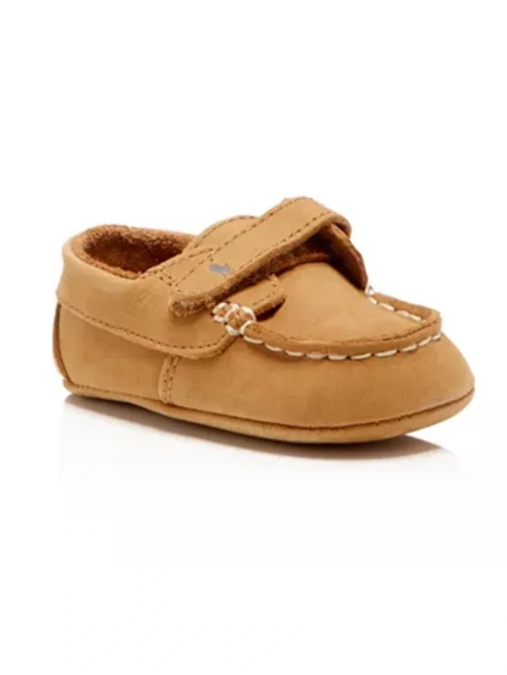 Ralph Lauren Little Boy Tan Suede Moccasin Shoes
